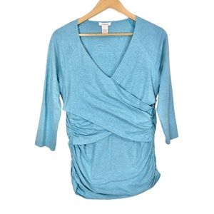 Sundance Vanessa Faux Wrap Striped Top Size Large